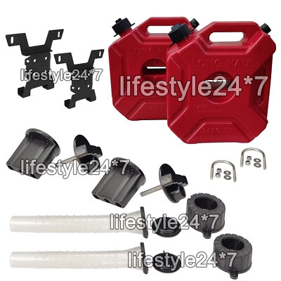 Für Royal Enfield "HIMALAYAN 411cc BS6 RED COLOR LH & RH JERRY CAN PAIR & MOUNT" - Bild 1 von 4