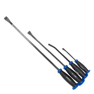 4pc Pry Bar Set Heavy duty CR-V Wrecking Crow Bars 210-590mm Protective Handle - Picture 1 of 24