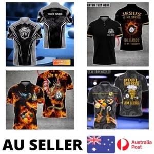 Billiards Shirt Pool Jesus Savior Fire Dragon Eagle Team Championship - AU Stock - Bild 1 von 17