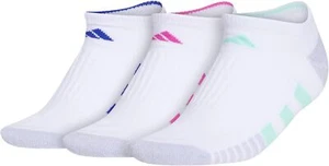 adidas Women's Cushioned No Medium, White/Pulse Mint Green/Lucid Fuchsia Pink  - Picture 1 of 7