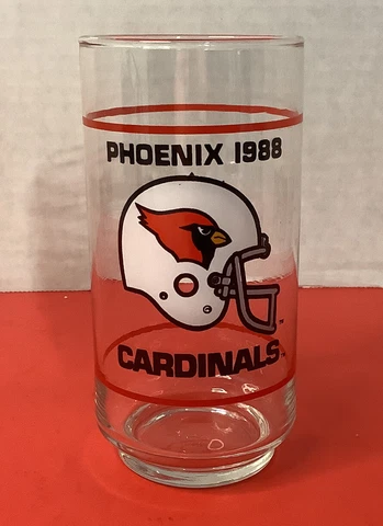 1988 NFL Phoenix Cardinals Mobile Gas 16 oz. drinking glass Cover
