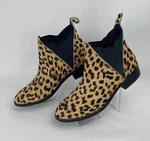 Aldo Leopardenmuster Ponyhaar Chelsea Stiefeletten braun schwarz Damengröße 9 " - Bild 1 von 11