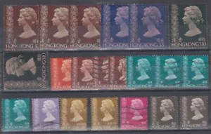HONG KONG 1973/1976 QEII DEFINITIVOS (x21) USADO (ID:809/D65255) - Imagen 1 de 1