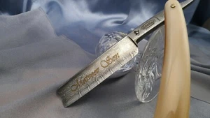 UNIKALES Damast-Rasiermesser OZEAN von WACKER SOLINGEN 6/8 straight razor - Bild 1 von 9