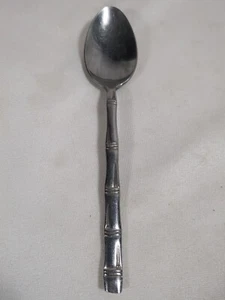 Oxford Hall SHANTUNG Stainless Japan Bamboo Silverware Serving Spoon 7 9/16" - Picture 1 of 4