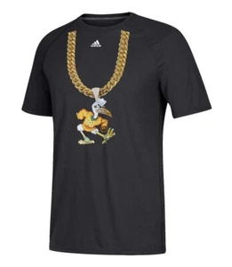 Herren Adidas Miami Hurricanes TurnChain Grafik T-Shirt mit Sebastion, Large, Neu mit Etikett - Bild 1 von 3