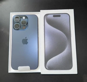 Apple iPhone 15 Pro 128GB odblokowany niebieski tytan nowy otwarty - gwarancja do 6/25 - Zdjęcie 1 z 3