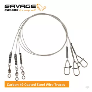 Savage Gear Carbon 49 beschichtete Stahldrahtspuren - Hechtbarsch Zander Predator Köder - Bild 1 von 1