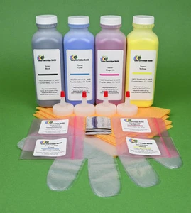 HP 4005 CP4005 CP4005dn CP4005n 4-Color Toner Refill Kit with Chips - Picture 1 of 1
