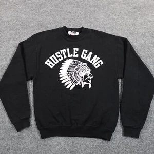 Hustle Gang Sweatshirt S schwarz Rundhals Kopfschmuck Indianer Falle TI 12454 - Bild 1 von 7