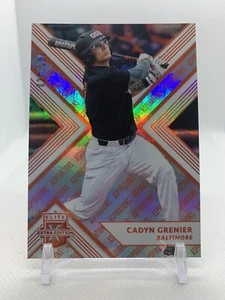 Cadyn Grenier #/100 Orange Aspirations 2018 Panini Elite Extra Edition - Orioles - Picture 1 of 2