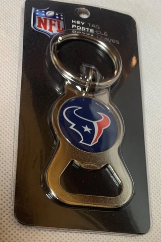 Houston Texans Metal NFL Key Ring & Bottle Opener Cover