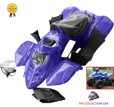 J&R COLLECTION ATV Quad Body Plastic front rear fender Blue KIT for Taotao 49cc 50cc 90cc 110cc