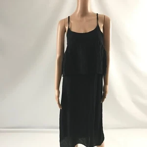 Venera Arapu Mädchen Bauern Boho schwarz Kleid Größe 8 Mädchen Maxi lang ärmellos - Bild 1 von 8