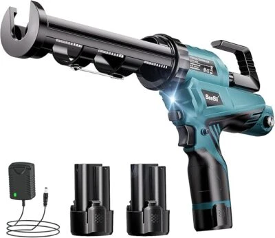 Cordless Sausage Cartridge Silicone Caulking Gun 300ML with 2*12V Battery - Image 1 of 4