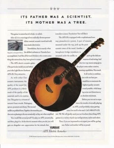 Seltene 1993 Yamaha APX E-Akustikgitarre Werbung/ - Bild 1 von 1