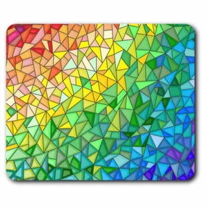 Computer Mouse Mat - Rainbow Stained Glass Art Office Gift #3023 - Picture 1 of 4