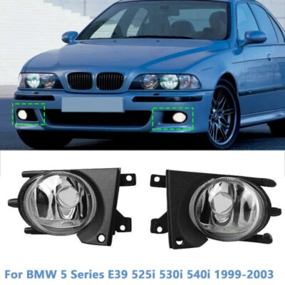 1 par de lentes antiniebla delanteras transparentes para BMW Serie 5 E39 525i 530i 540i 1999-2003 Foto 1 de 4