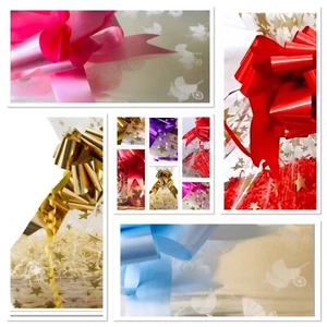 💜 Large-Xx Cellophane Hamper Bag & Bow Only Basket Wrap Birthday Christmas Baby - Picture 1 of 121