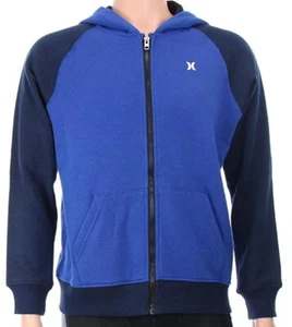 Hurley Boys Size Large Blue Full-Zip Hoodie Surfer Sweatshirt Jacket 982317 - Picture 1 of 1