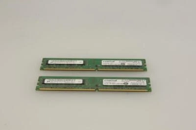2 Micron PC2-5300U DDR2 667MHz 240pin Desktop RAM MT16HTF25664AZ-667H1.Sku144754 - Image 1 of 2