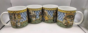 Set of 4 Sakura Debbie Mumm "Garden Vignette" Coffee Mugs - Picture 1 of 4