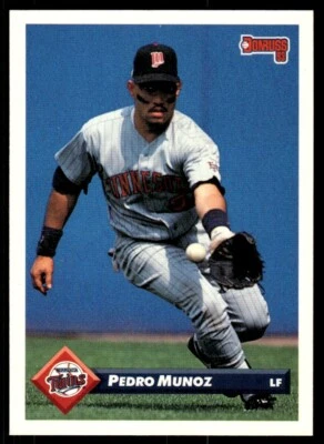 1993 Donruss Baseball Card Pedro Munoz Minnesota Twins #311 - Image 1 of 2