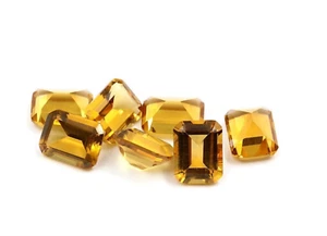 Piedra preciosa suelta facetada octágono dorado natural citrino dorado AAA (5x3 mm - 12x10 mm) - Imagen 1 de 3