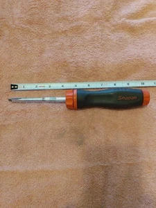 Snap On Tools Slotted Ratchet Screwdriver Reversible Soft Red Handle - Picture 1 of 24