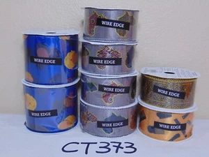 BLACK HISTORY MONTH WIRED EDGE RIBBON 8 ROLL LOT ONE TOGETHER MIXED - Picture 1 of 4
