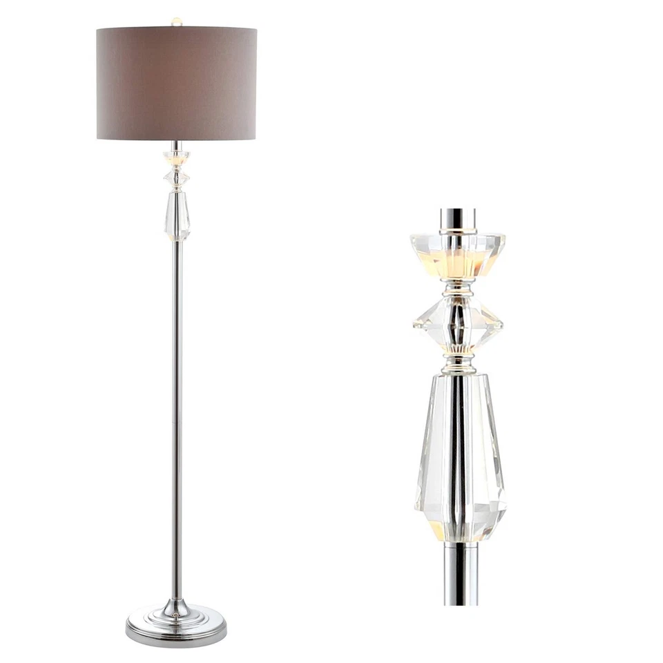 Jonathan Y Lighting Jyl2027 Grey Layla Single Light 60"h LED Buffet Floor Lamp