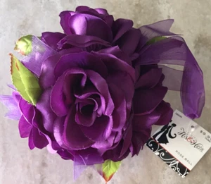 Palla rosa floreale viola da appendere lui e lei matrimonio tea party decorazioni NUOVO - Foto 1 di 4