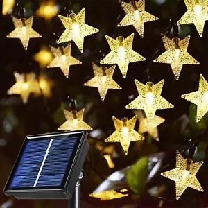 Outdoor Solar Star String Lights 49ft 100LED Garden Lights Christams Decoration - Picture 1 of 24