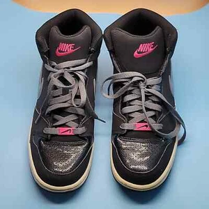 Nike Prestige Mädchen High Tops grau schwarz pink 588068 016 - 7Y selten 2013 Vintage - Bild 1 von 10