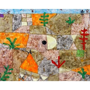 Paul Klee, Gardens in the South, 1936, Canvas Print, 11" x 14" + Border - Picture 1 of 10