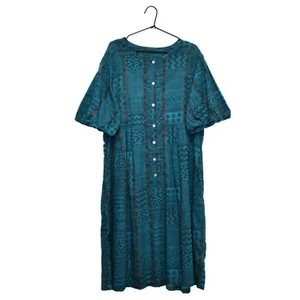 Vestido Gudrun Sjoden 100% Algodón Orgánico Floral y Geométrico Dos Bolsillos Talla L - Imagen 1 de 8