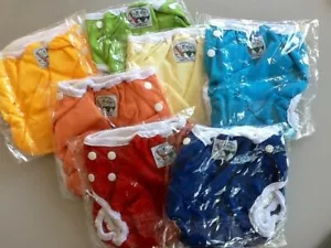 15 x AUSTRALIAN DESIGNER ORGANIC BAMBOO NIGHT NAPPIES MCN TPU WATERPROOF - Picture 1 of 9