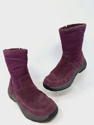 LL Bean Mujer Botas Polar Gamuza Invierno Forradas Cremallera Púrpura Talla 8 M Foto 1 de 4