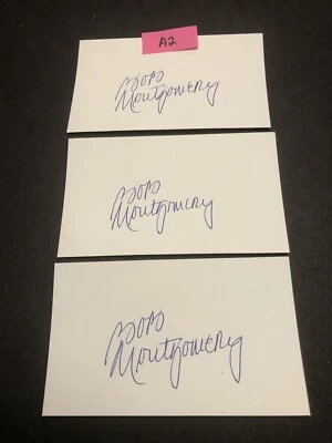 (Lot of 3) Bob Montegomery Red Sox Signed Index 3x5 Autographed Card Lot A2 - Image 1 of 2