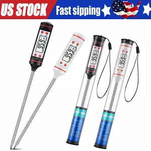 Instant Read Digital Meat Thermometer BBQ Grill Smoker For Kitchen Food Cooking - Picture 1 of 12