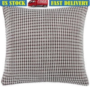 Contemporary Decorative Pillowcase W/ Invisible Zipper Textured Polyester Square - Picture 1 of 8