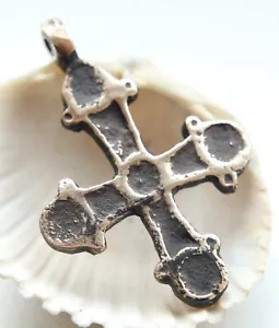 Reproducción cruzada colgante de bronce adorno vikingo antiguo (RP005) - Imagen 1 de 7