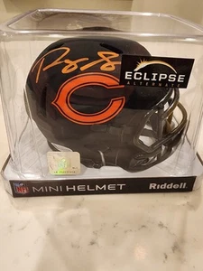Roquan Smith Autographed/Signed Chicago Bears Eclipse Mini Helmet BAS  - Picture 1 of 4