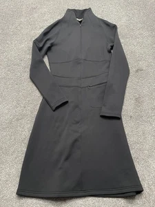 Athleta Dress Womens XS Black Fleece Lined Full Zip Stand Collar Long 422864 - Picture 1 of 8