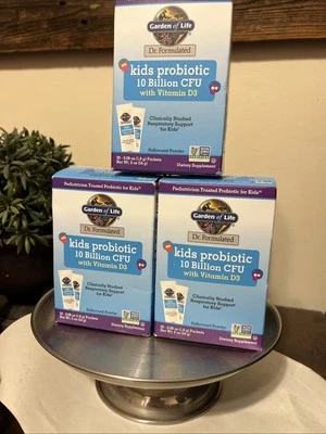 Garden Of Life Dr. Probiótico formulado para niños 60 paquetes sin sabor 3 cajas 1/26 Foto 1 de 3