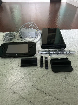 Used Black Wii U Full Set Bundled With Mario Kart 8  - Image 1 of 4