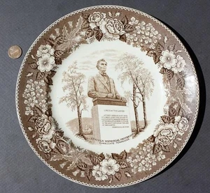 1950s Era Harrogate Tennessee Abraham Lincoln Memorial University Statue plate - - Picture 1 of 1