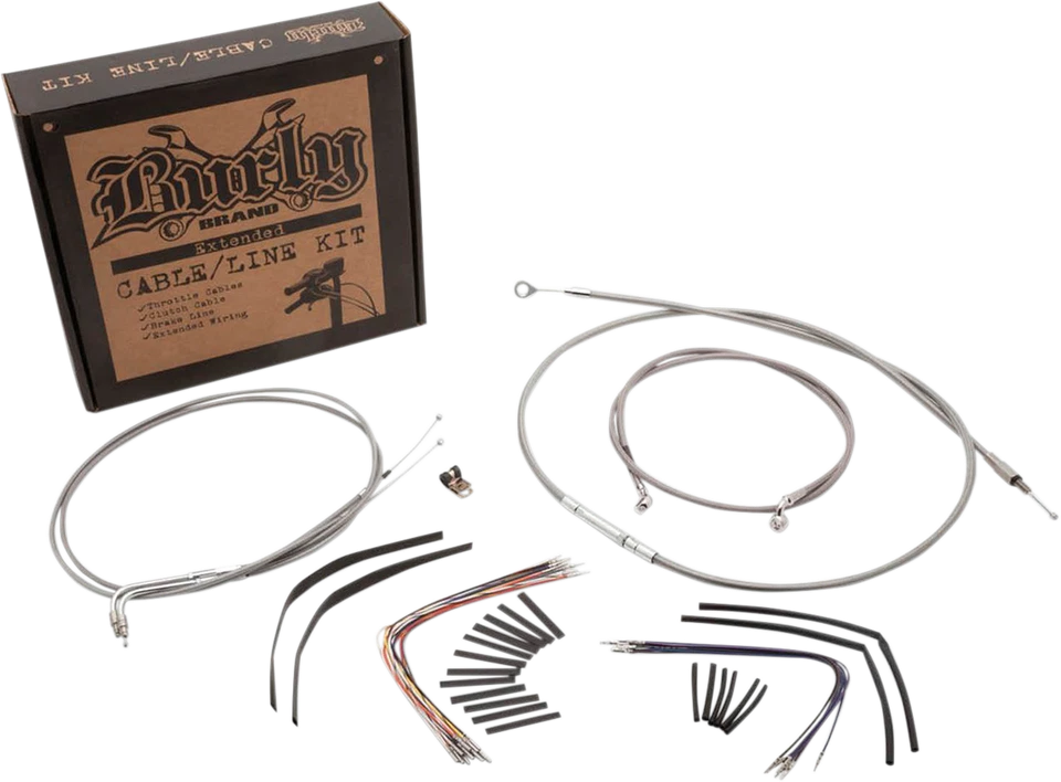 Burly [B30-1096] Kit de cabo/linha de freio de aço inoxidável trançado 18" cabide macaco - Imagem 1 de 1
