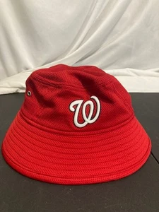 Washington Nationals Bucket Hat Size One Size Red New Era - Picture 1 of 5