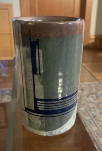 Maddie Fowler Modern Studio Art Pottery Cylinder Vase 6.5” - Picture 1 of 14